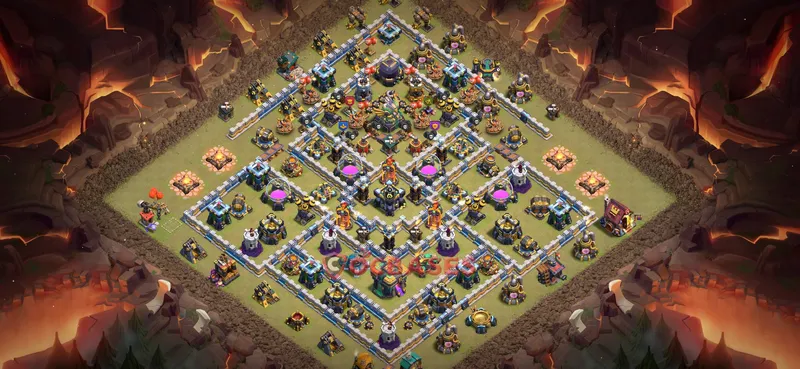 Town Hall 14 Base -war – Layout id: wudk1 base layout