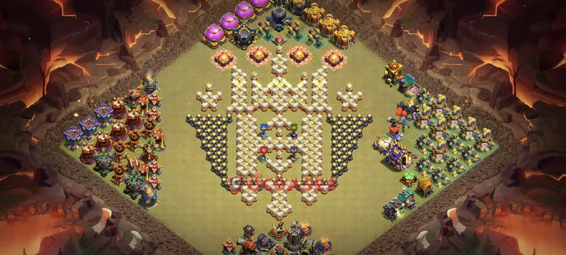 Town Hall 17 Base -fun – Layout id: t339m base layout, image 1
