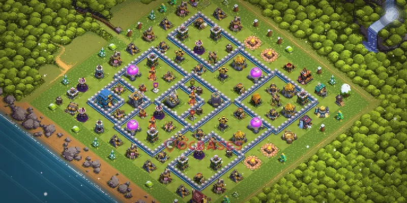 Town Hall 12 Base -trophy – Layout id: 7gdt8 base layout