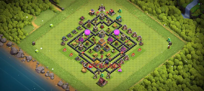 Town Hall 8 Base -war – Layout id: s7wpv base layout