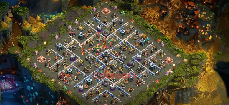Town Hall 14 Base -war – Layout id: xt7u2 base layout