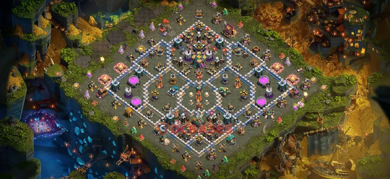 Town Hall 14 Base -hybrid – Layout id: zchje base layout