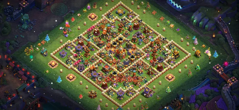 Town Hall 16 Base -farming – Layout id: m1bhw base layout