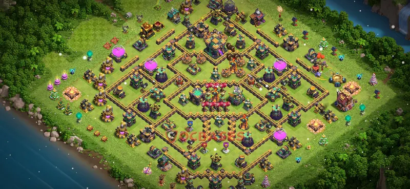 Town Hall 14 Base -war – Layout id: g45yx base layout