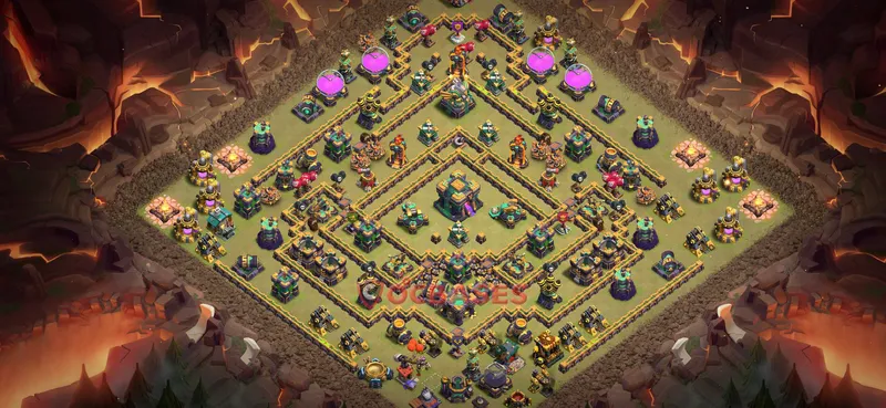 Town Hall 14 Base -war – Layout id: ahxwe base layout
