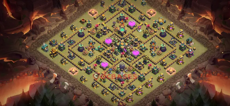 Town Hall 14 Base -war – Layout id: vwedg base layout