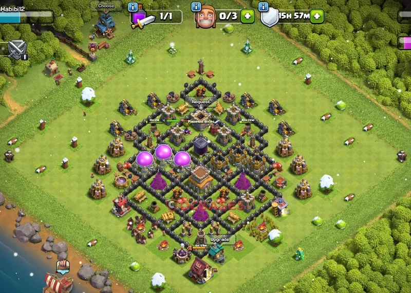 Town Hall 8 Base -farming – Layout id: 82fbx base layout