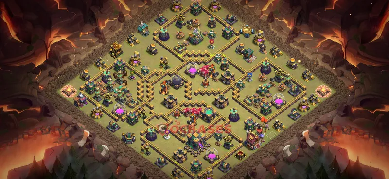 Town Hall 14 Base -war – Layout id: t6xhi base layout
