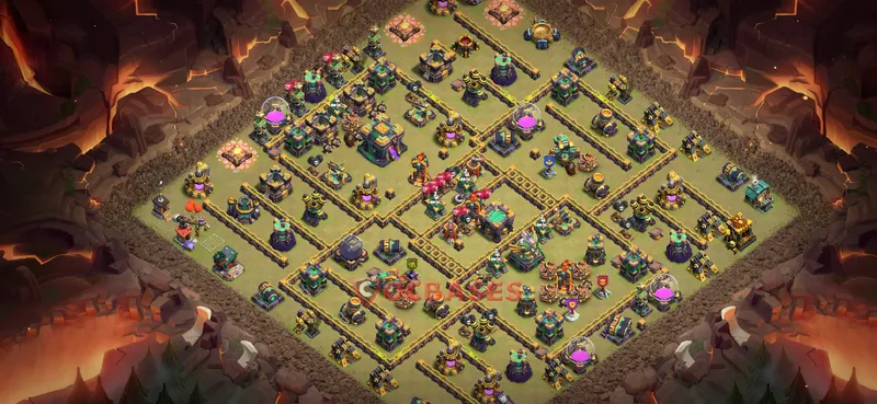 Town Hall 14 Base -war – Layout id: 1kujj base layout