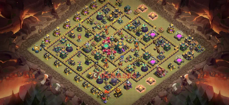 Town Hall 14 Base -war – Layout id: vsmn0 base layout