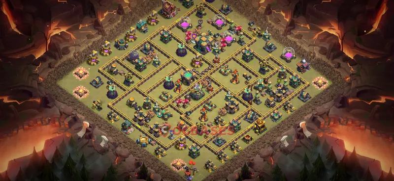 Town Hall 14 Base -war – Layout id: k3ahh base layout