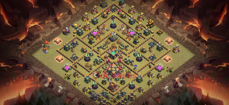 Town Hall 14 Base -war – Layout id: cxsxd base layout