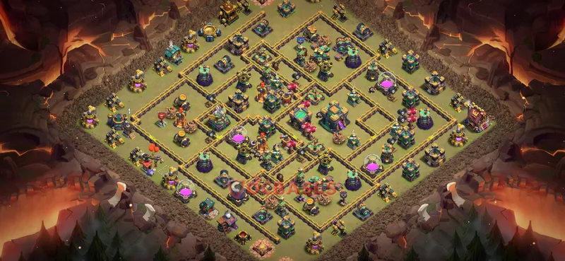 Town Hall 14 Base -war – Layout id: ow18k base layout