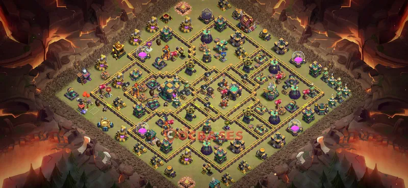 Town Hall 14 Base -war – Layout id: a6buk base layout