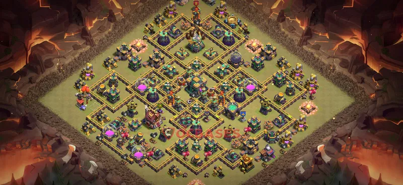 Town Hall 14 Base -war – Layout id: vskuw base layout
