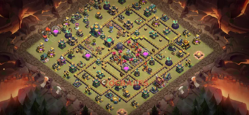 Town Hall 14 Base -war – Layout id: acjbe base layout