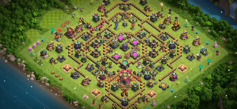 Town Hall 14 Base -farming – Layout id: 4s2me base layout