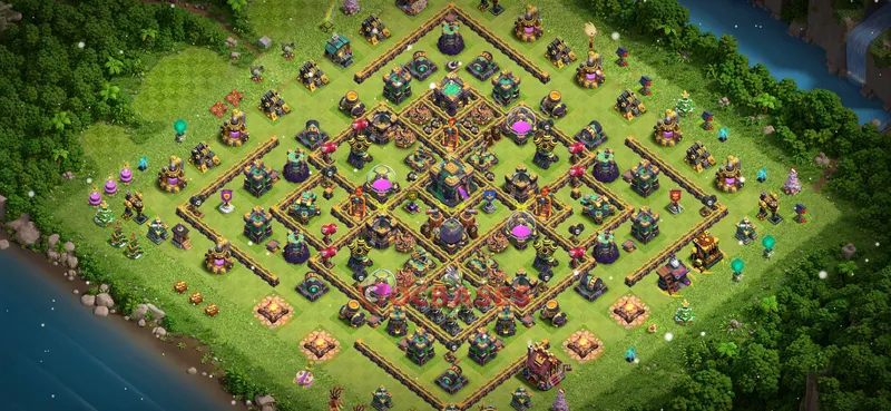 Town Hall 14 Base -farming – Layout id: pz3eb base layout