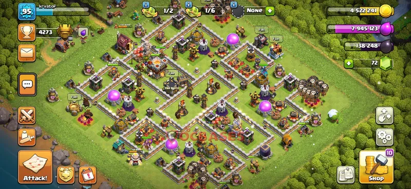 Town Hall 11 Base -war – Layout id: qsy2h base layout, image 1