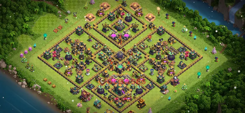 Town Hall 14 Base -farming – Layout id: 6l4xm base layout