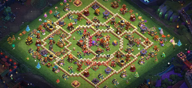 Town Hall 16 Base -trophy – Layout id: 4owdv base layout