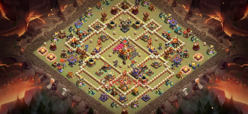 Town Hall 16 Base -war – Layout id: 34zbr base layout