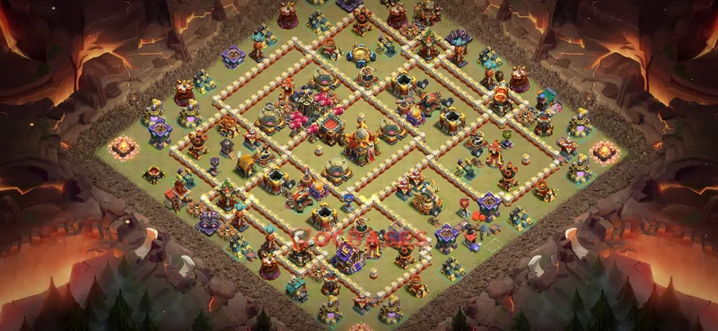 Town Hall 16 Base -war – Layout id: vtdhc base layout