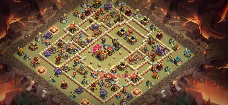 Town Hall 16 Base -war – Layout id: 39oil base layout
