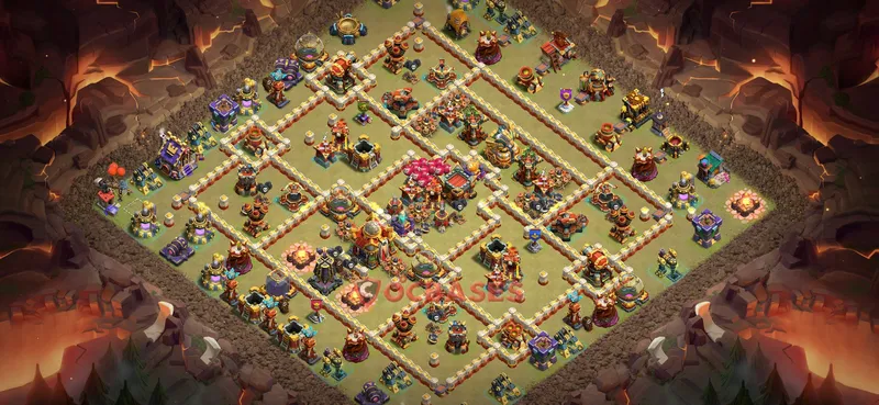 Town Hall 16 Base -war – Layout id: 00ua2 base layout