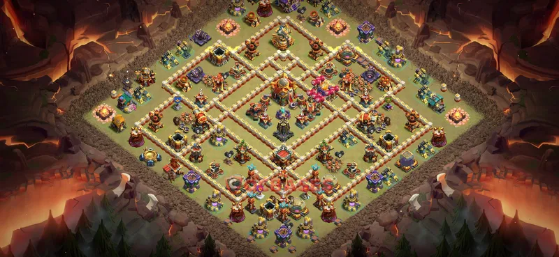 Town Hall 16 Base -war – Layout id: th6lc base layout