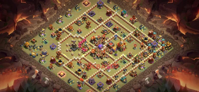 Town Hall 16 Base -war – Layout id: 55pe6 base layout