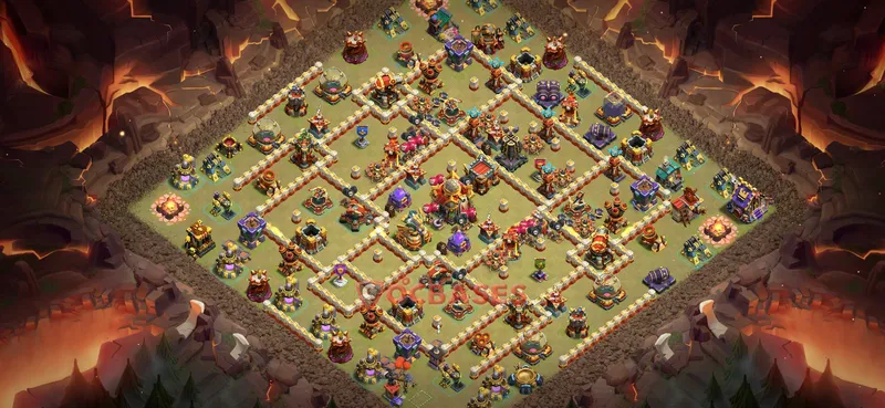 Town Hall 16 Base -war – Layout id: reglz base layout