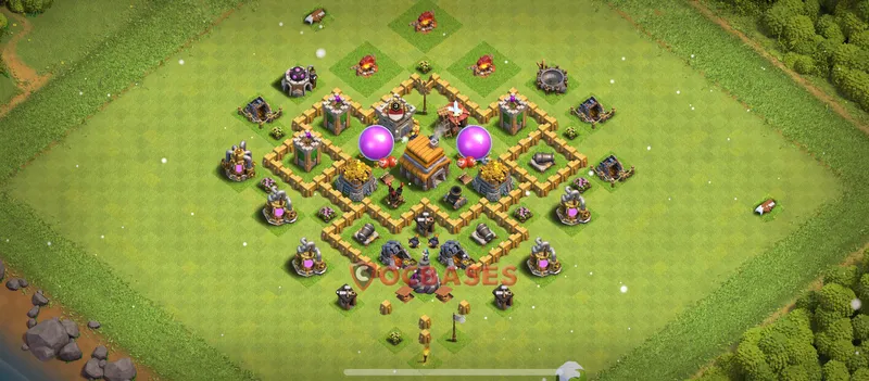 Town Hall 5 Base -hybrid – Layout id: 3f25x base layout