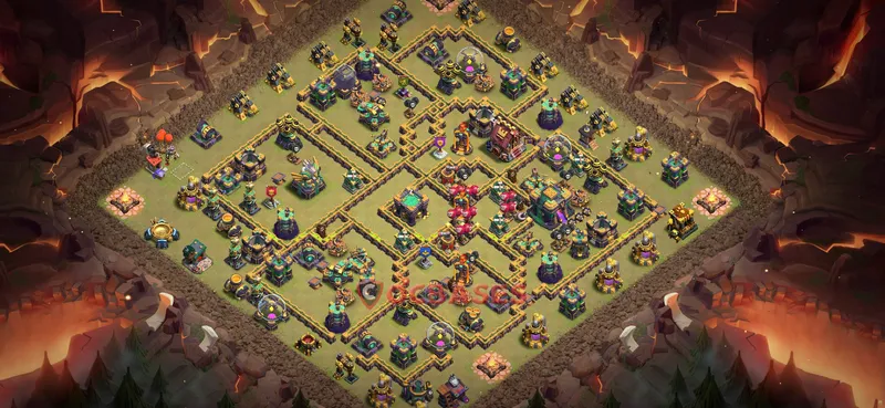 Town Hall 14 Base -war – Layout id: ski4z base layout