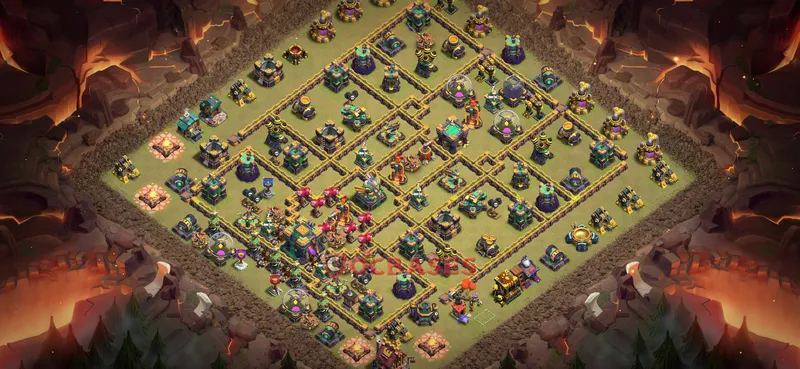 Town Hall 14 Base -war – Layout id: j2piq base layout