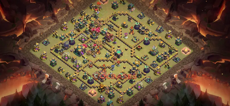 Town Hall 14 Base -war – Layout id: bny9x base layout