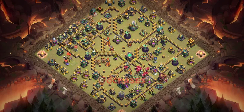 Town Hall 14 Base -war – Layout id: 9k38n base layout