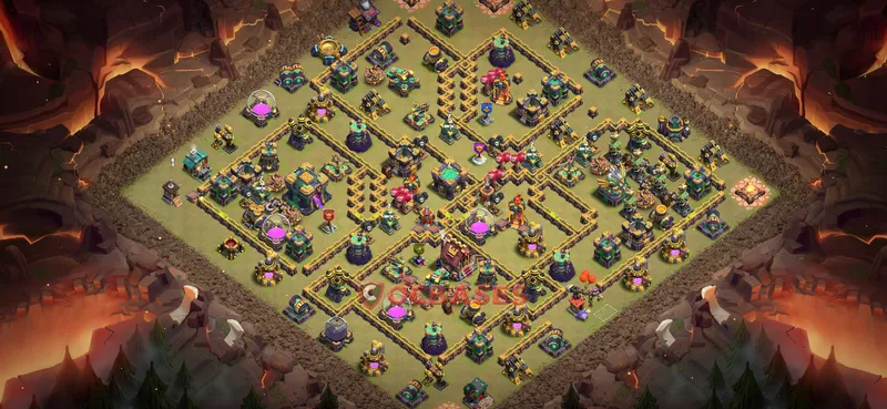 Town Hall 14 Base -war – Layout id: xxjiu base layout