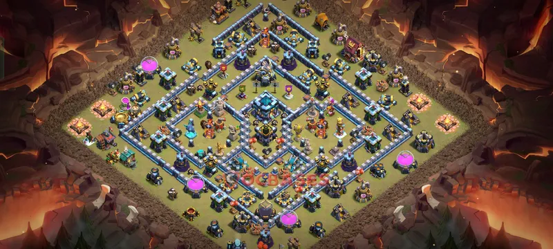 Town Hall 13 Base -war – Layout id: gh64n base layout