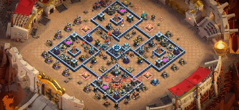 Town Hall 13 Base -war – Layout id: 2wpl7 base layout