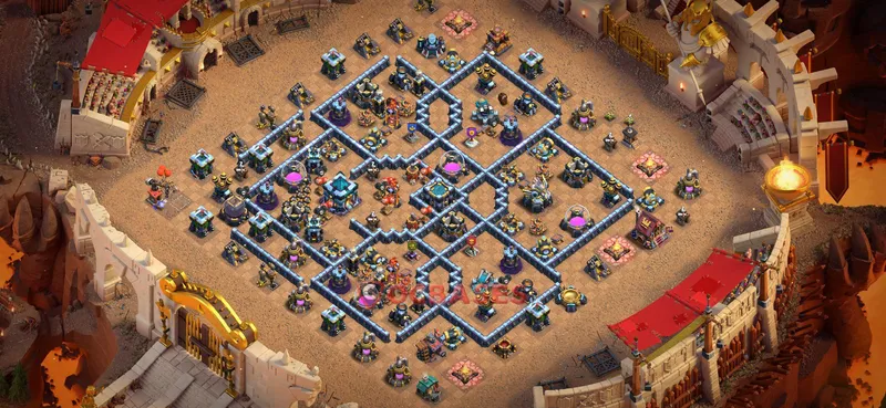 Town Hall 13 Base -war – Layout id: kgjwb base layout