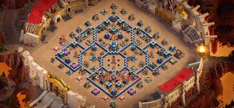 Town Hall 13 Base -war – Layout id: vwq29 base layout