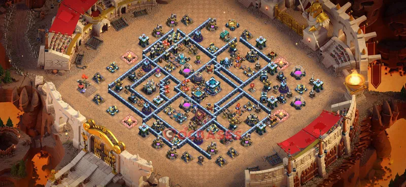 Town Hall 13 Base -war – Layout id: 5pja2 base layout