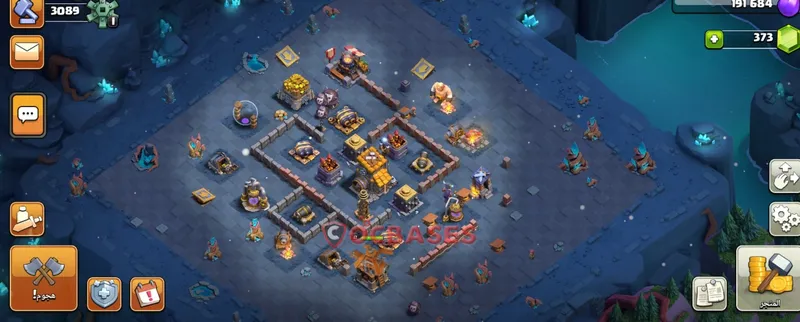 Builder Hall 8 Base -trophy – Layout id: 8su18 base layout, image 1