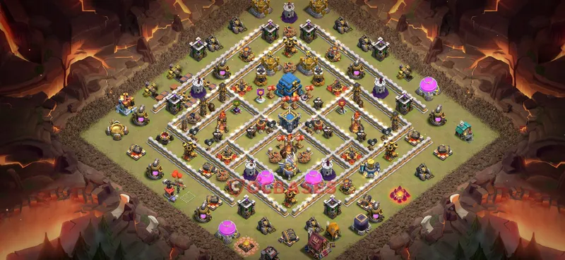 Town Hall 12 Base -war – Layout id: dszq3 base layout