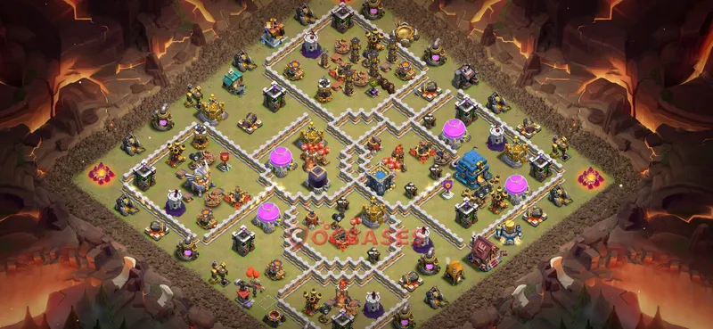 Town Hall 12 Base -war – Layout id: nr4io base layout
