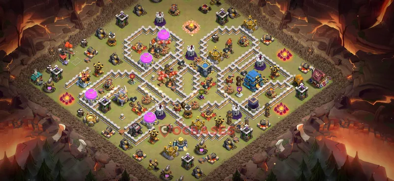 Town Hall 12 Base -war – Layout id: 0e54w base layout