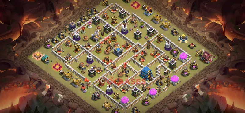 Town Hall 12 Base -war – Layout id: yfg6i base layout