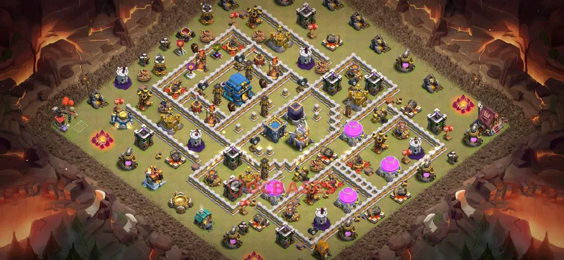 Town Hall 12 Base -war – Layout id: rlbbg base layout