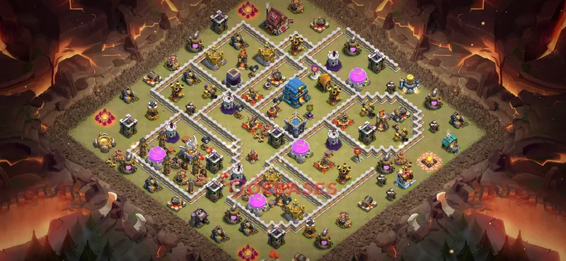 Town Hall 12 Base -war – Layout id: 72190 base layout